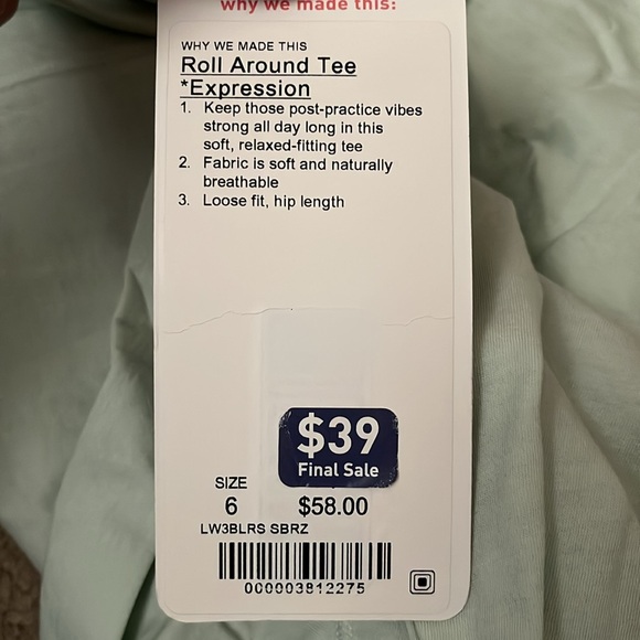 Lululemon Mint Green Tee - Picture 3 of 3